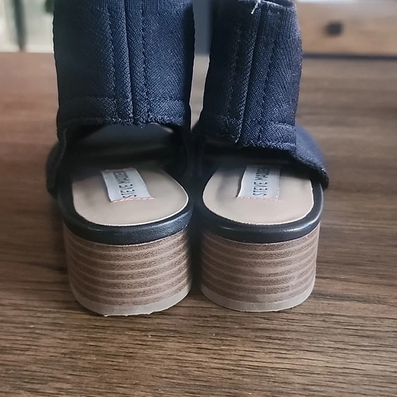 Steve Madden Black Peep Toe Slip-On Bootie Little Girls Size 3 - Picture 5 of 11